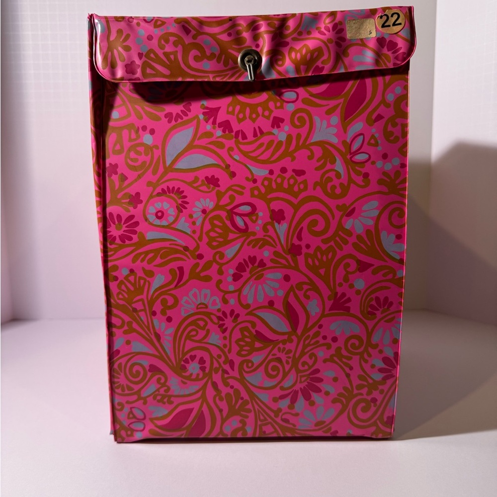 Vintage groovy vinyl wig box flower power
